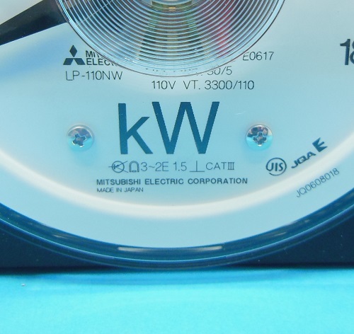 LP-110NW 0-180kW　三相3線式電力計　三菱電機　ランクS中古品_画像3