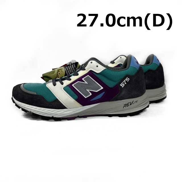 1円～!売切!【正規新品】new balance◆MTL575GP◆スウェード UK製 スニーカー スウェード(Dワイズ/US9/27cm)グレー 緑 紫 190303-B-50_画像2