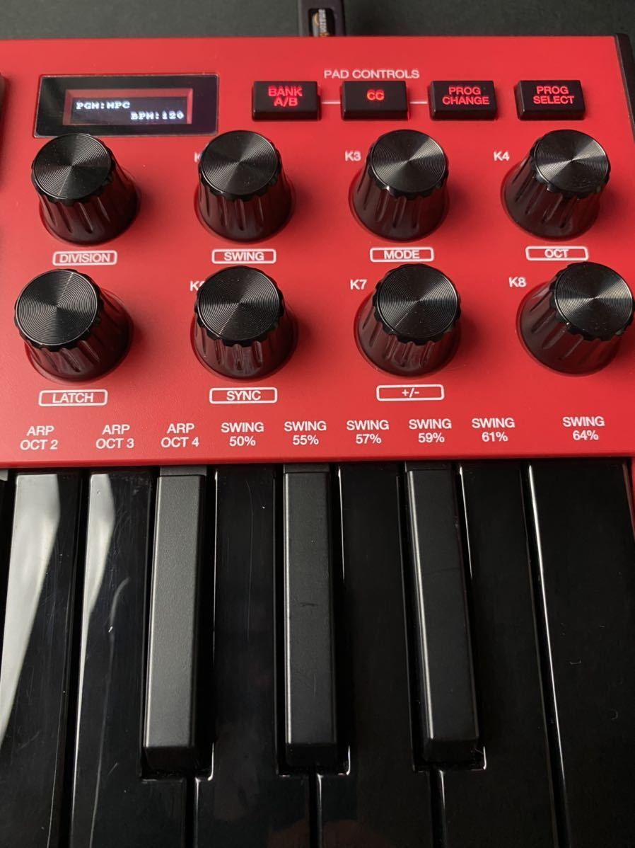 AKAI MPK mini 3 Red 赤　中古　MIDIキーボード　_画像6