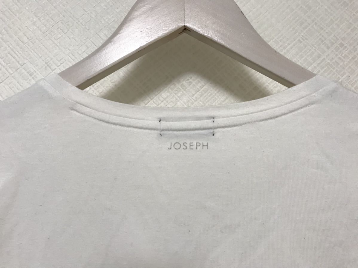 本物ジョセフオムJOSEPHHOMMEジョゼフコットンストレッチキーネック無地インナー半袖Tシャツビジネススーツアメカジメンズ日本製48L白_画像4