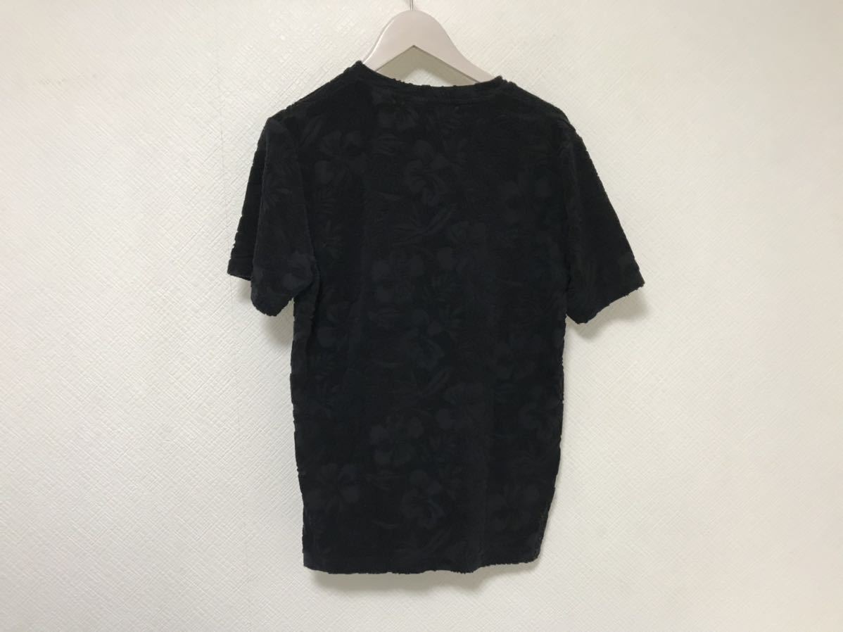 本物エディフィスEDIFICEコットンタオルパイル生地Vネック半袖Tシャツビジネススーツアメカジメンズ日本製M黒ブラックの画像3