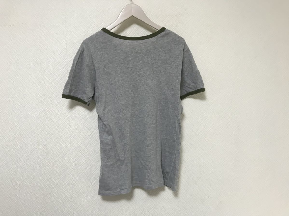 本物ティーエムティーTMTコットンロゴプリント半袖Tシャツビジネススーツアメカジサーフメンズグレー日本製M