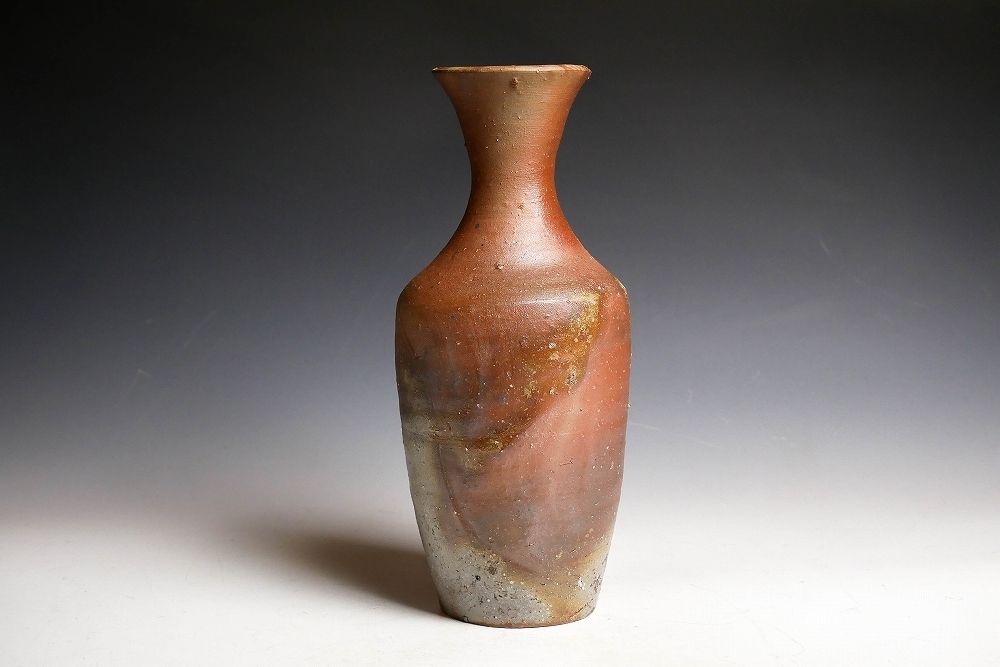 藤原建(造)備前袋花入れ 共箱 花器 花入 花生 華道具 茶道具 現代