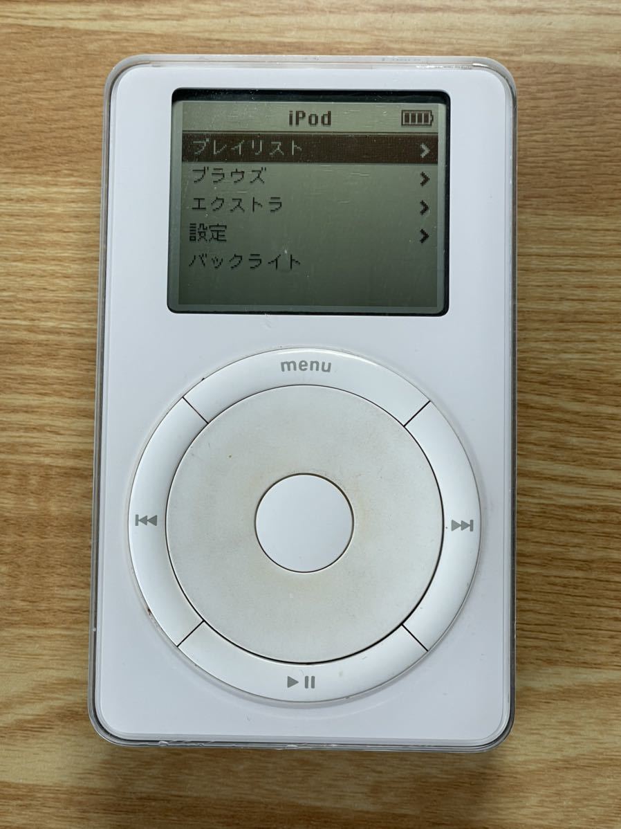 Apple 第1世代 iPod M8541 5GB + ACアダプター + IEEE1394ケーブル 中古_画像3