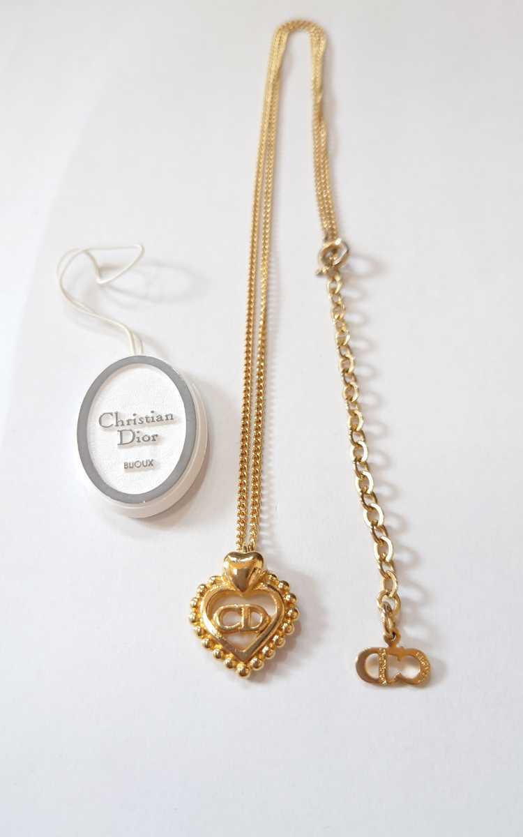 Christian Dior クリスチャン・ディオール ハート ネックレス 美品