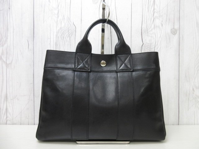 HERMESエルメス フールトゥ オールレザーハンドバッグMM エヴァー