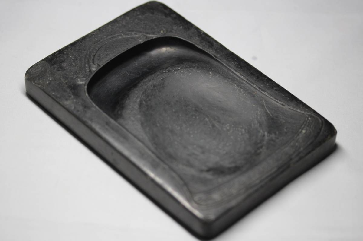 玄清堂 蒐集家所蔵品 歙州硯 古硯 古歙州金暈金花魚子文 鐘様硯 明代 買い販売店 古歙州 硯 書