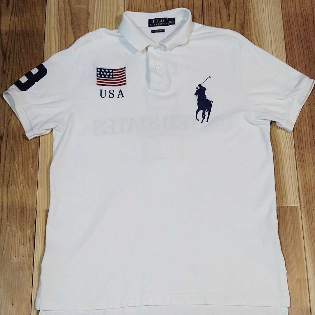 レア】POLO RALPHLAUREN ビッグポニー ポロシャツ サイズＬラルフ