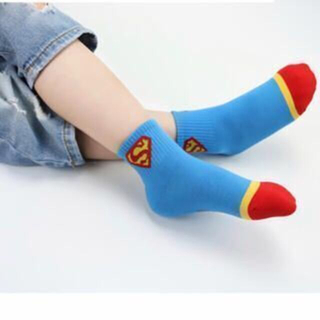 0150M スーパーマン　hero 子供靴下 キッズソックス　綿　5足組