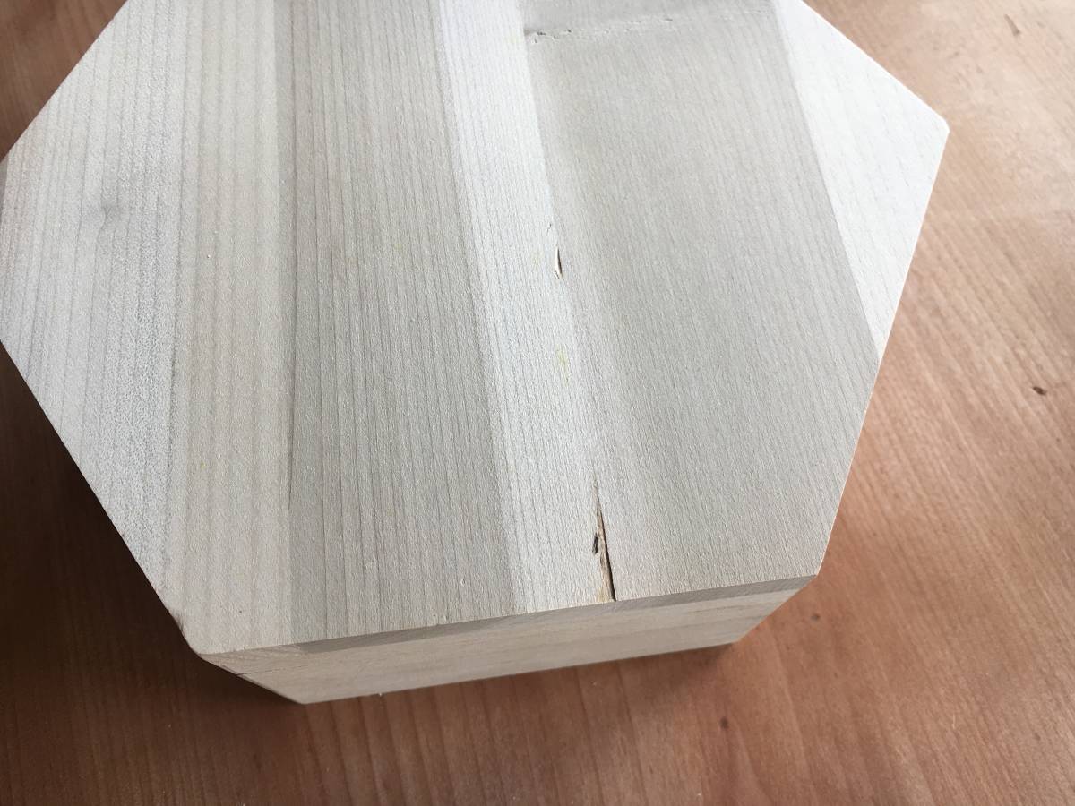 白木素材　六角ボックス　未使用_画像4