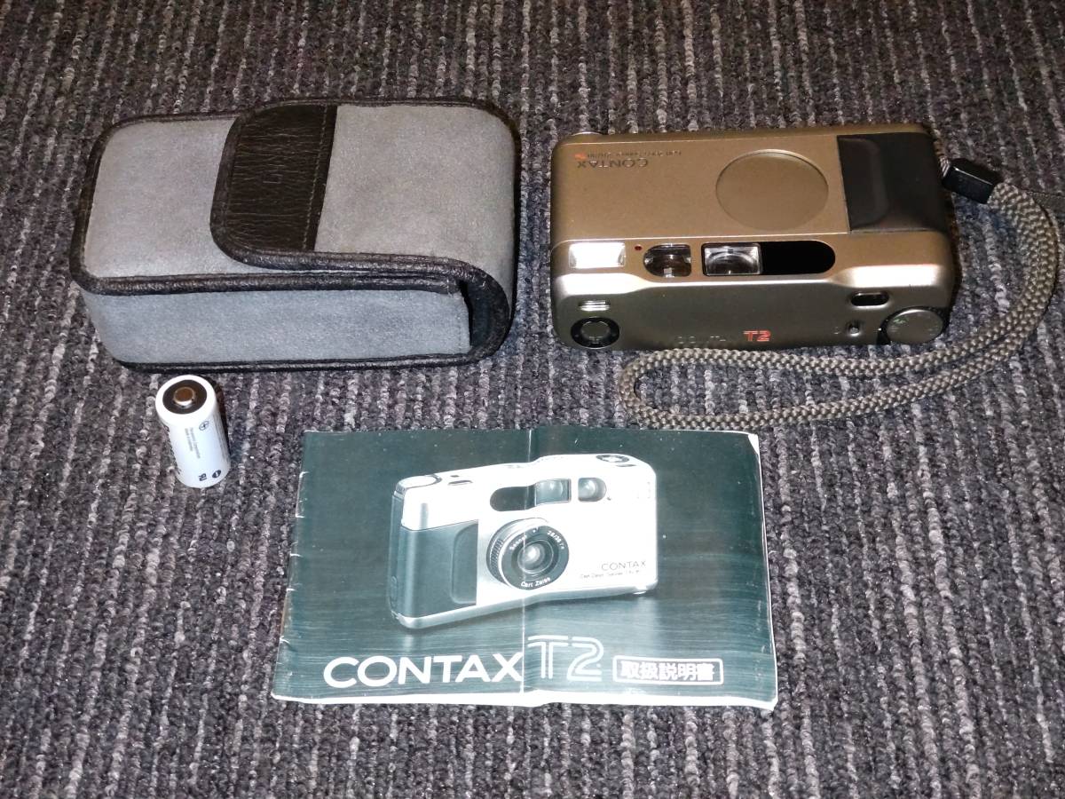 激安本物 CONTAX T2 Carl zeiss sonnar 純正ケース 電池 general-bond