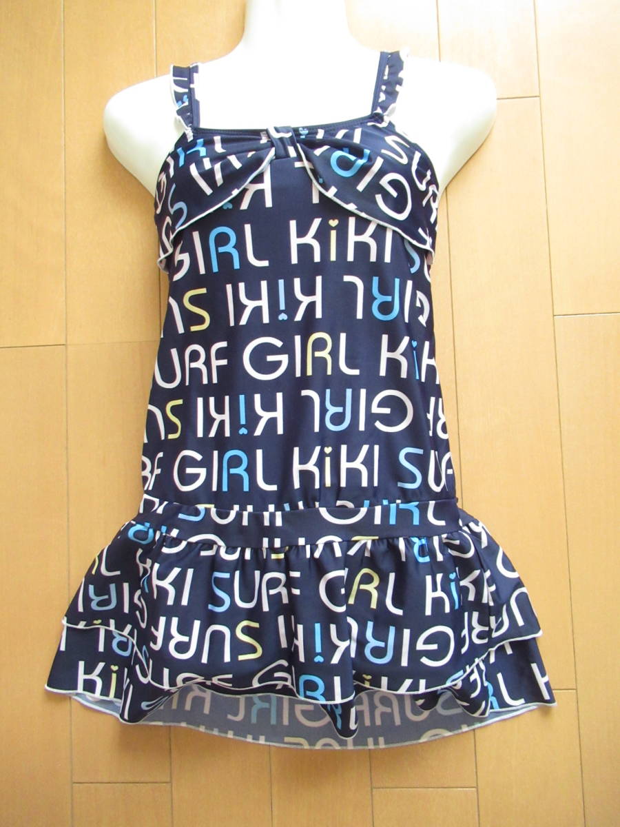 ★美品★　KiKI GIRL　水着　スイムウェア　ワンピース　二重生地仕様　二段フリル仕様　子供　女の子　150cm　SW6952_画像1