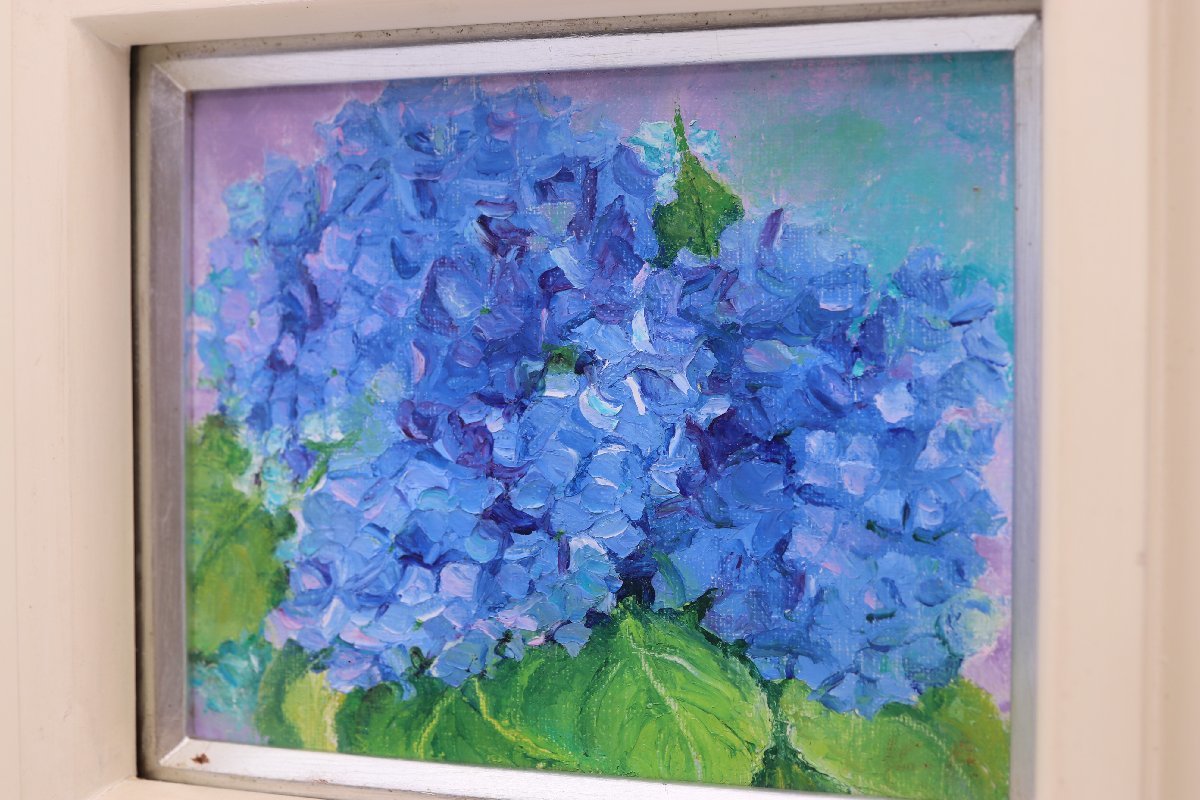 ヤフオク 美品 紫陽花 依田 邦子 アジサイ あじさい 油 ヤフオク 美品 紫陽花 依田 邦子 アジサイ あじさい 油