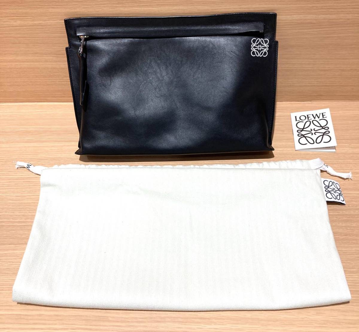 ください ロエベ クラッチバッグ Tポーチ レザー ポケット