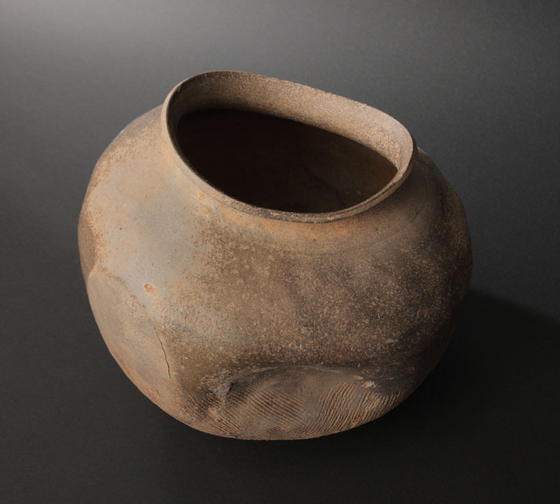正規 朝鮮 新羅土器 出土品 土器 朝鮮古美術 花入 共箱 a319 陶芸