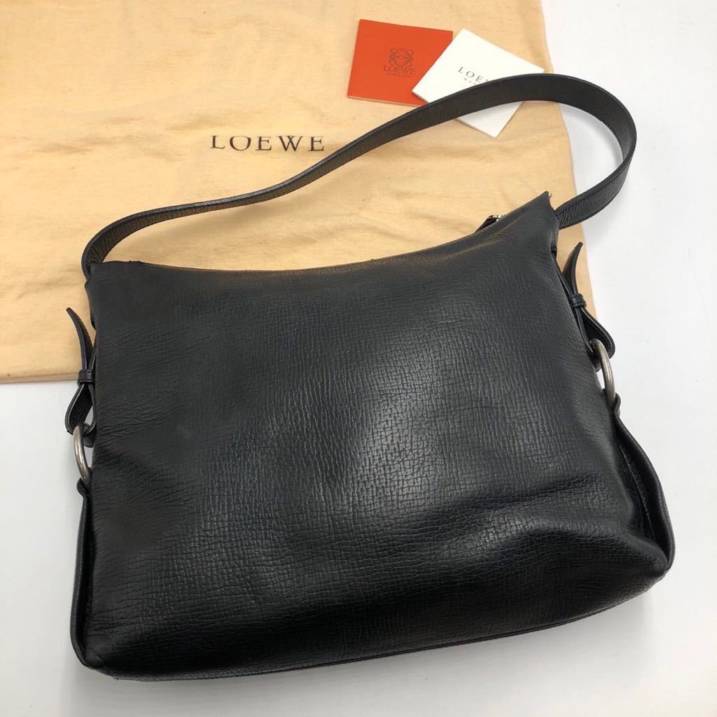 1円《極美品》 LOEWE ワンショルダー ハンドバッグ ロゴ型押し カーフ