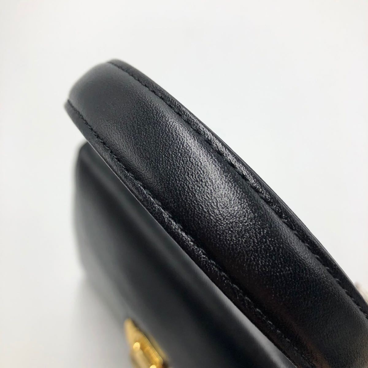 1円【未使用級・タグ付き】 GIVENCHY ケリー型 ハンドバッグ 2way ゴールド金具 ショルダーバッグ ジバンシー トートバッグ 黒 レザー_画像8