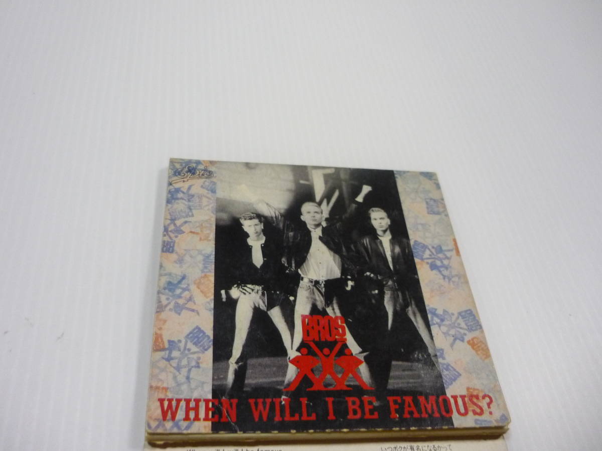 【送料無料】CD BROS ブロス WHEN WILL I BE FAMOUS ? フェイマス 【8cmCD】の画像3