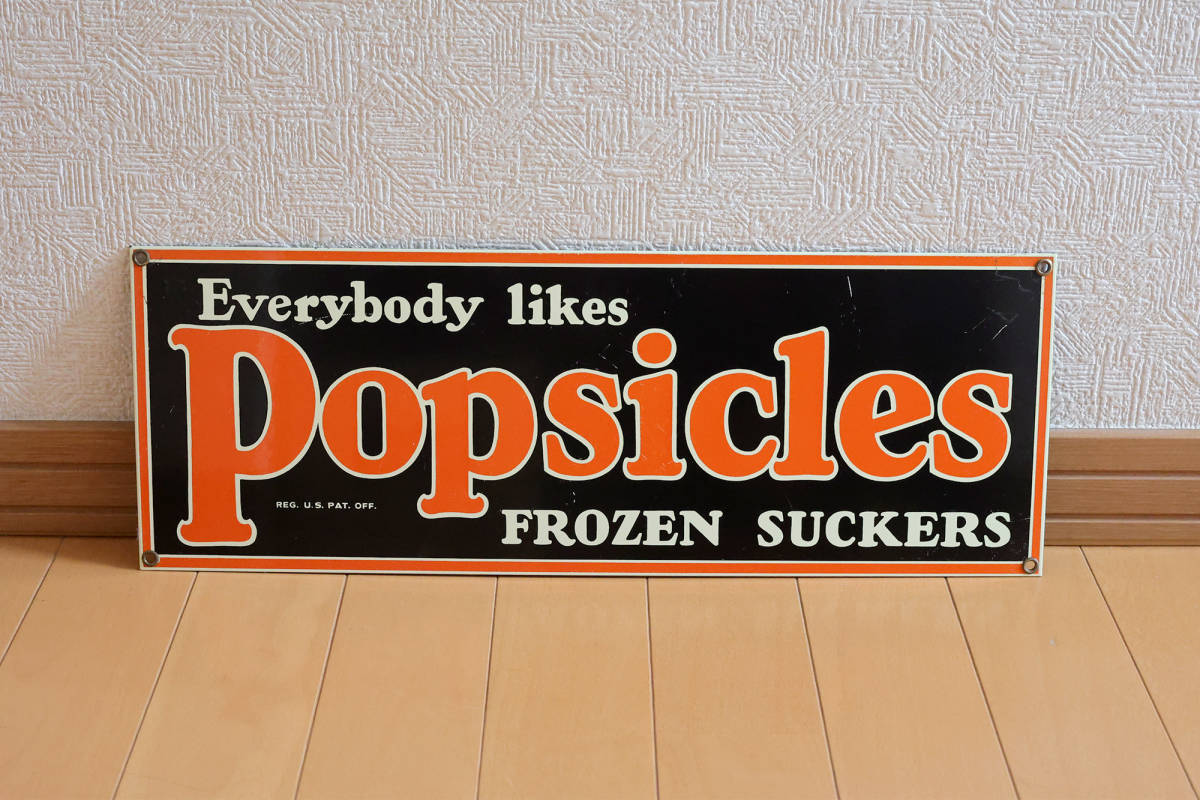 Ande Rooney アンデ ルーニー 看板 サイン アイスキャンディメーカー popsicles ポップシクル ビンテージ 25年前購入 _画像1