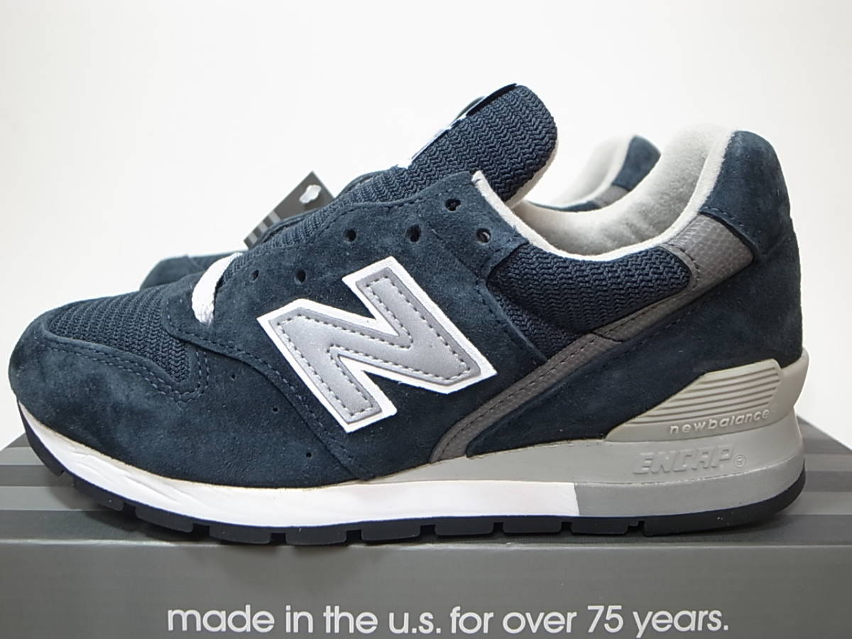 送料無料 即決】NEW BALANCE USA製 M996NAV 22.5cm US4.5新品NAVY 紺 ネイビー SUEDE スウェード メッシュMADE  IN USA 米国製 アメリカ製