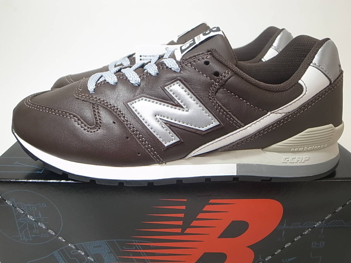 [ free shipping prompt decision ]NEW BALANCE CM996NH 24cm US6 new goods all leather model natural leather worn te-ji color BROWN Brown x gray tea She's naru limitation 