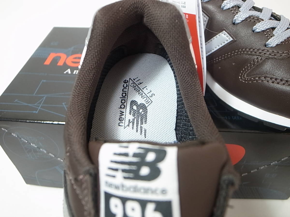 【送料無料 即決】NEW BALANCE CM996NH 23cm US5新品オールレザーモデル天然皮革ヘリテージカラー BROWN ブラウンxグレー 茶シーズナル限定