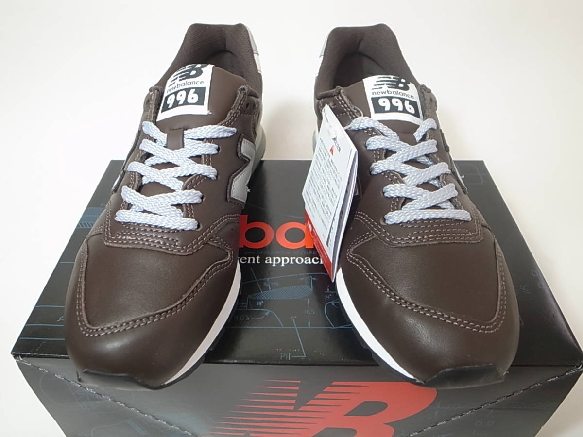 【送料無料 即決】NEW BALANCE CM996NH 23cm US5新品オールレザーモデル天然皮革ヘリテージカラー BROWN ブラウンxグレー 茶シーズナル限定