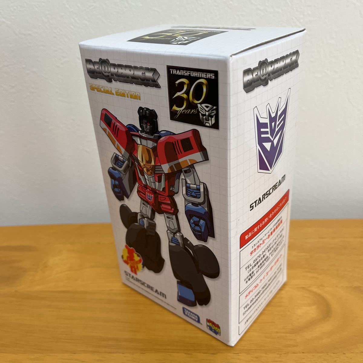 未開封 送料込 メディコムトイ BE@RBRICK ベアブリック トランスフォーマー STARSCREAM スタースクリーム 30years SPECIAL EDITION タカラ