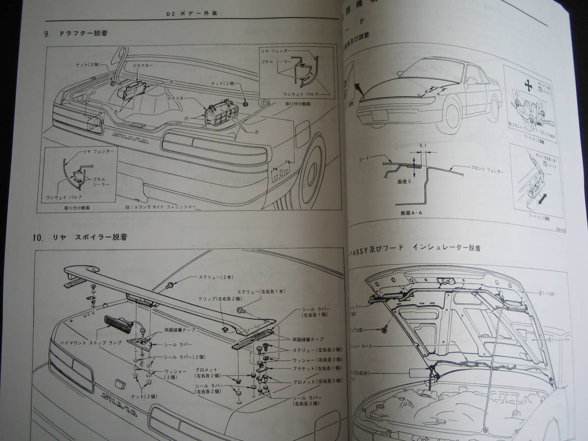 最安値 S13型シルビア整備要領書 1988年5月 基本版 昭和63年5月 格安 