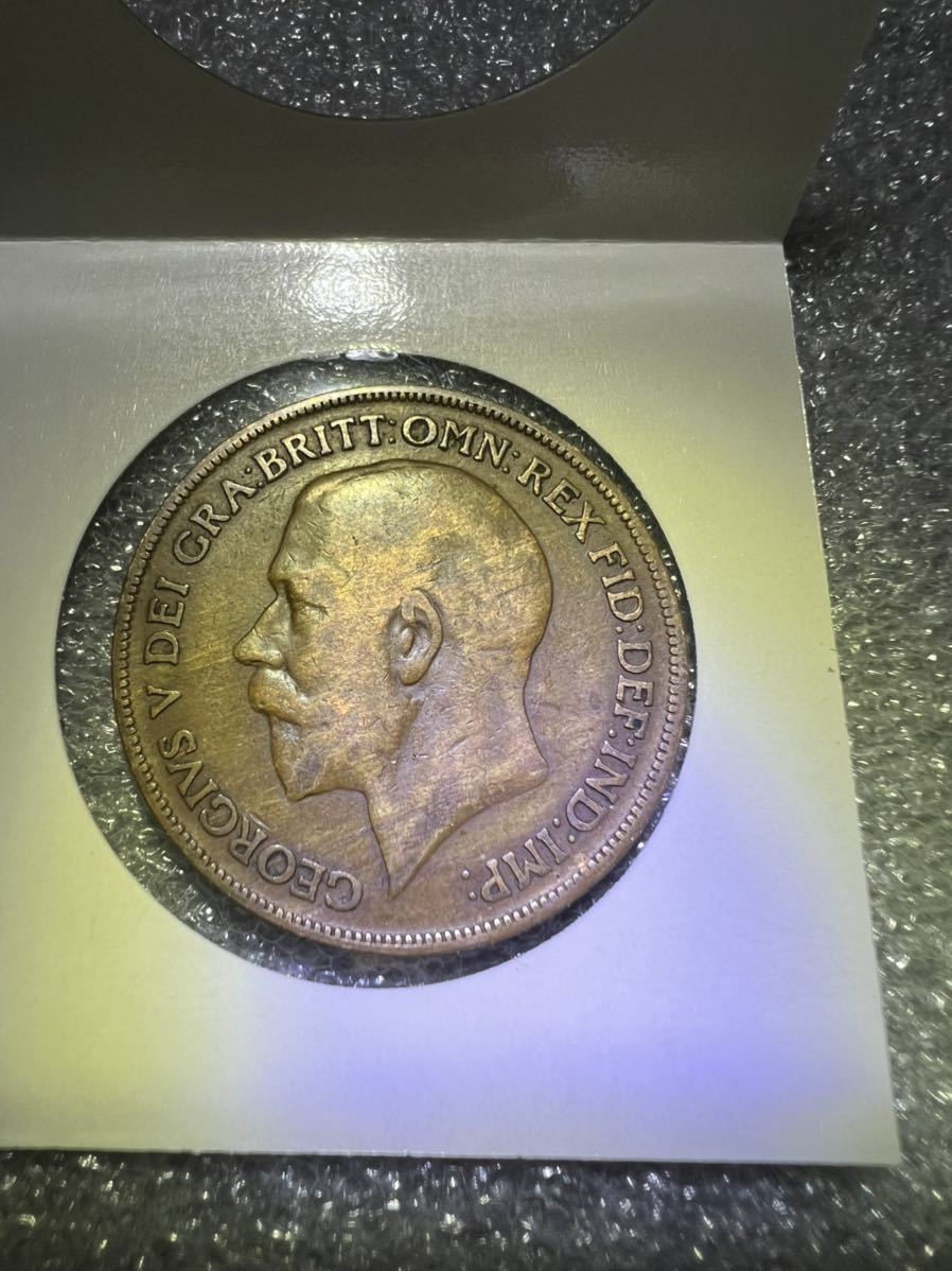 ヤフオク! - 英国 ジョージ5世ペニー銅貨 1920年 海外コイン