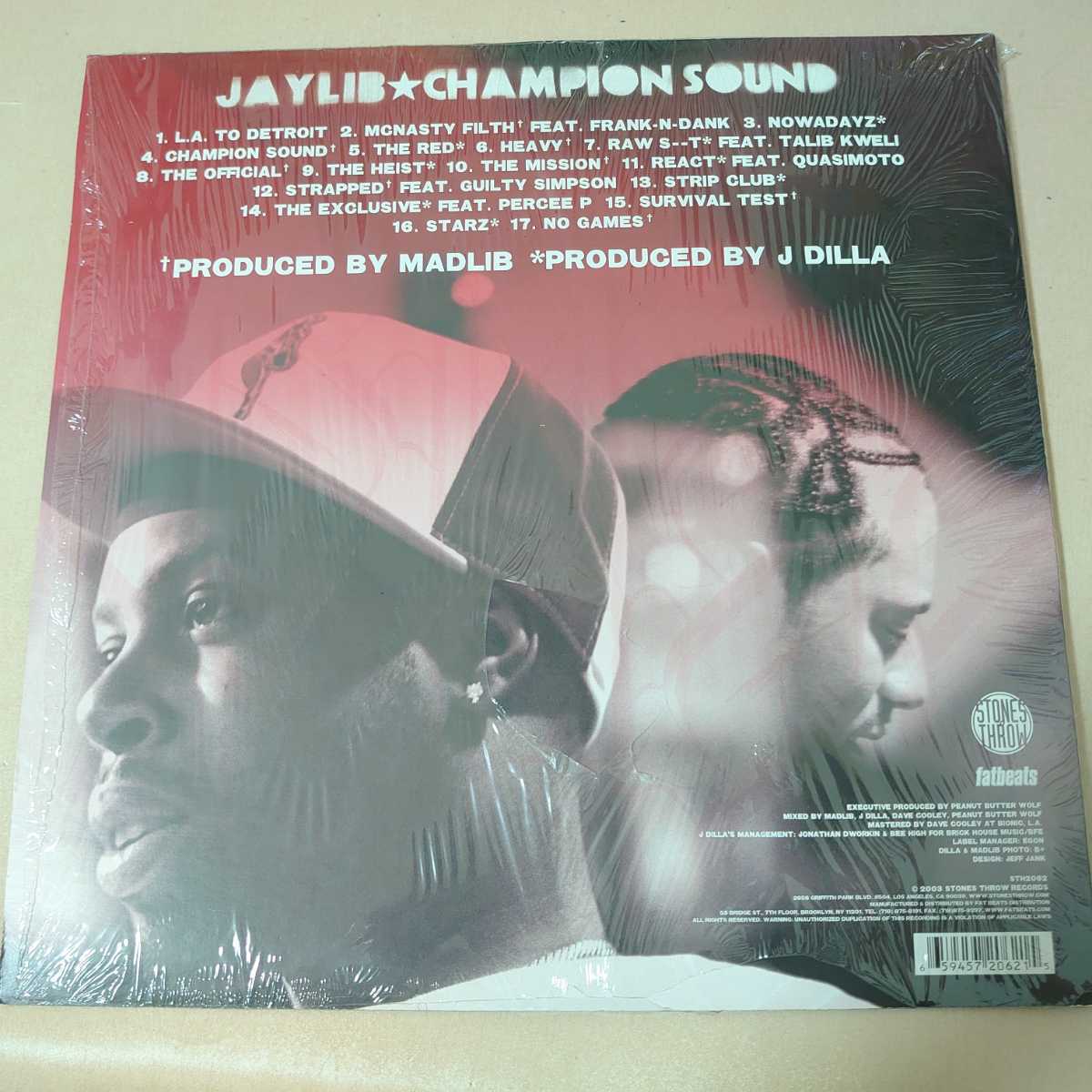 LP○JAYLIB/CHAMPION SOUND［MADLIB/STH2062/USA盤/2003年］_画像3