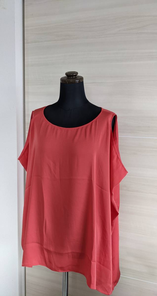  shop channel buy /sabby genteel/ car Be jen teal / no sleeve pull over / tops / polyester 100%/M/ coral pink 