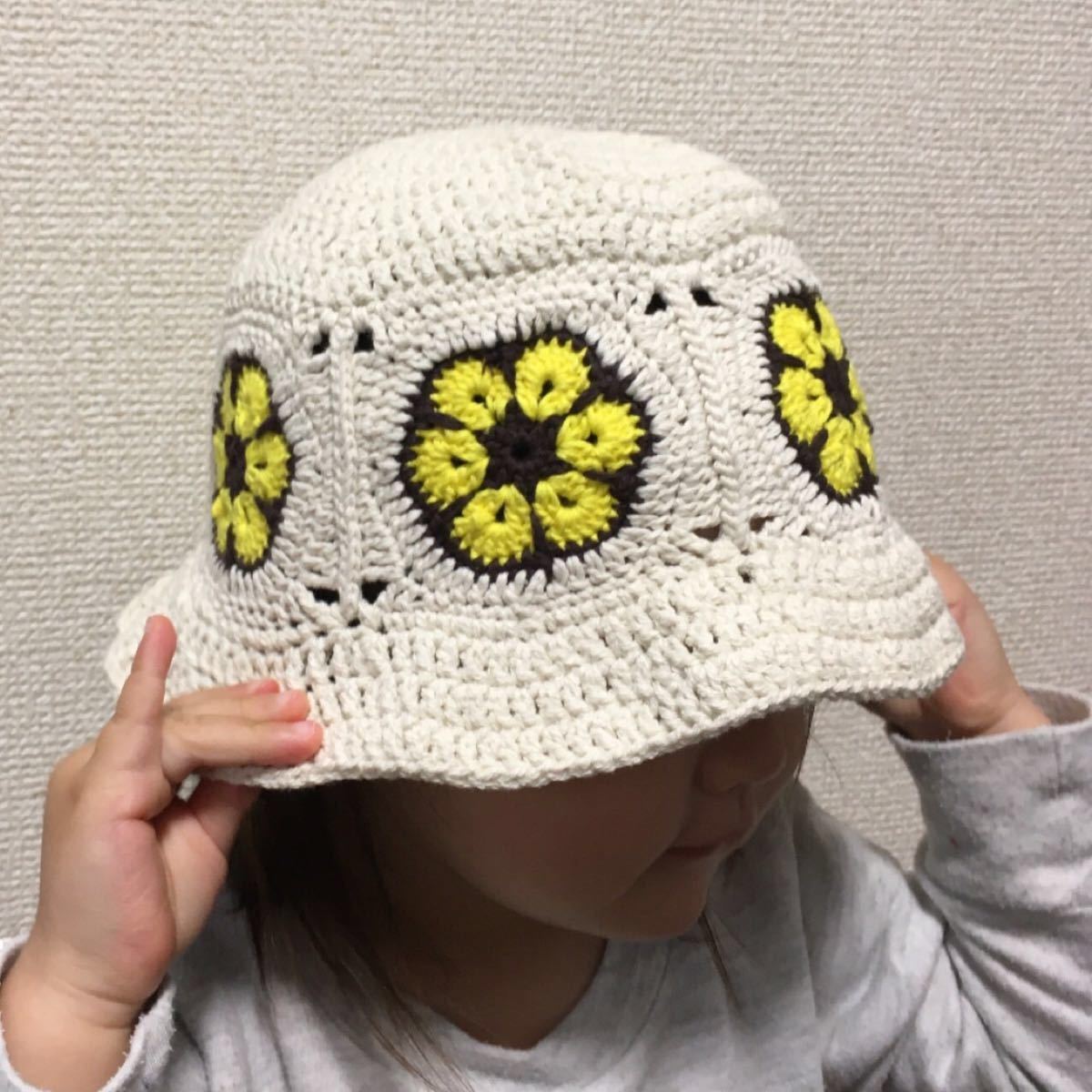 Paypayフリマ グラニースクエアハット アフリカンフラワー モチーフ編み 帽子 キッズ バケットハット クロシェ クロッシェ かぎ針 モチーフ Paypayフリマ グラニースクエアハット アフリカンフラワー モチーフ編み 帽子 キッズ バケットハット クロシェ クロッシェ かぎ針 モチーフ