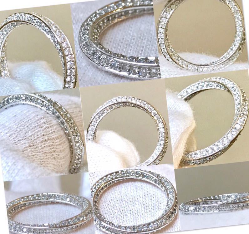 新品16号ツイストパヴェリング指輪高級 5ACZダイヤモンドシルバー925 . 天然の様な輝き メビウスリング グラフではありません ノーブランド_画像4