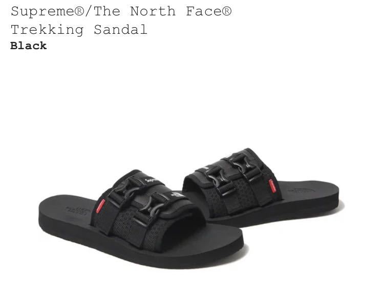 送料無料 新品 US10 28cm Supreme The North Face Trekking Sandal Black 黒 ブラック シュプリーム ノースフェイス トレッキング サンダル_画像1