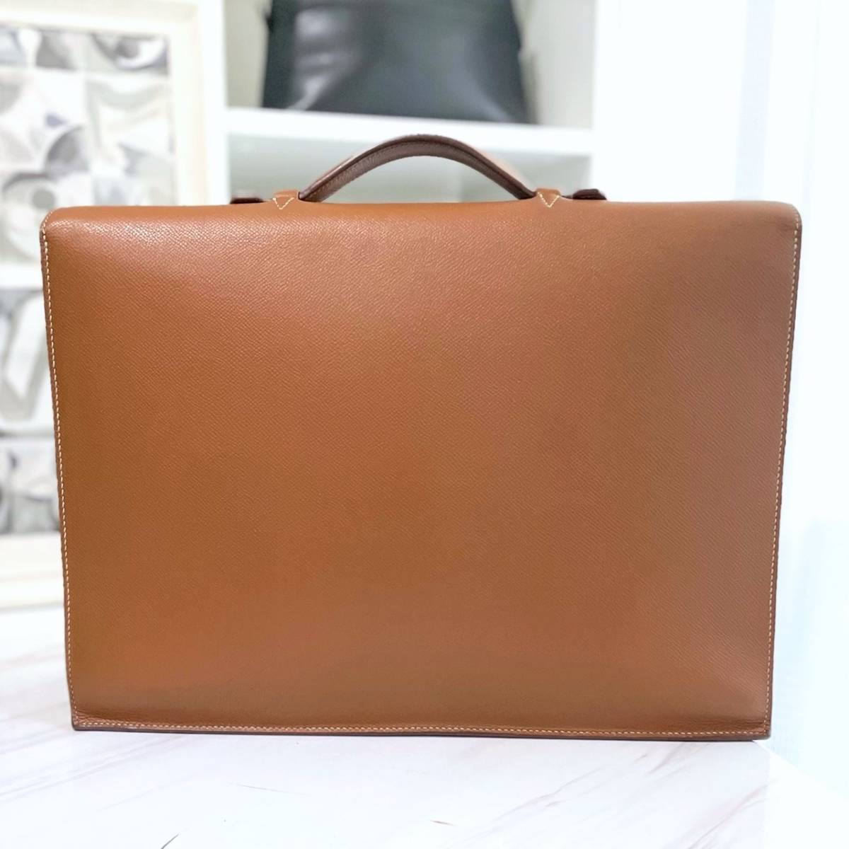 エルメス サックアデペッシュ38 クシュベル ゴールド B刻印 美品 エルメス サックアデペッシュ38 クシュベル ゴールド B刻印 美品