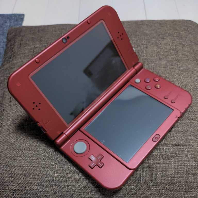 【美品】Newニンテンドー3DS LL メタリックレッド ACアダプタセット 