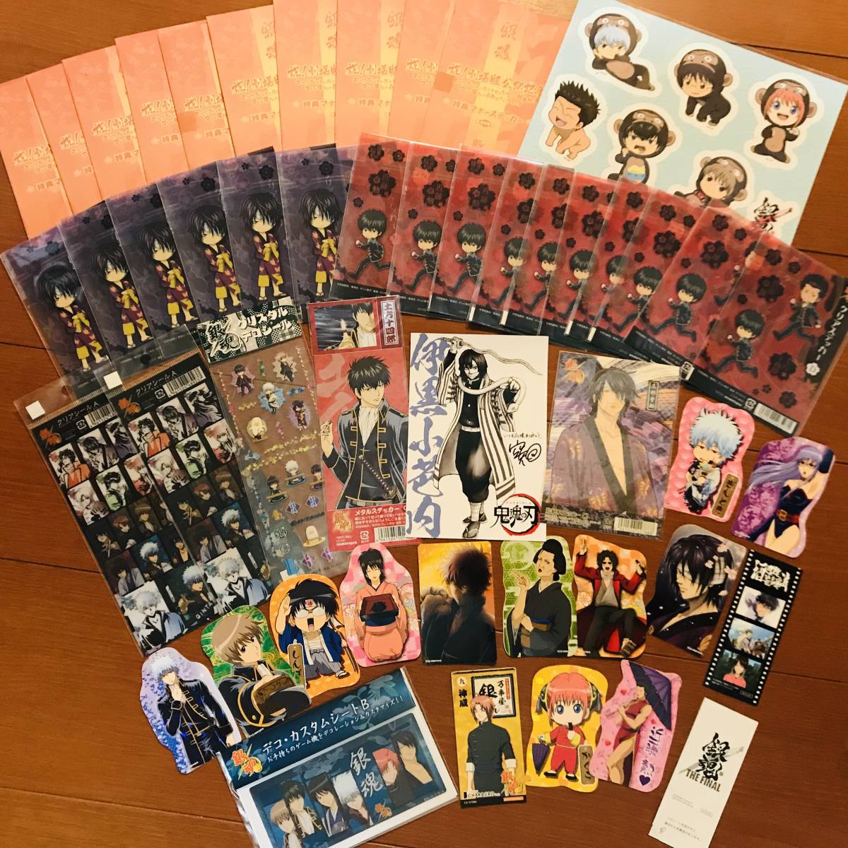 銀魂】ステッカー 48枚セット!アニメ まとめ売り 坂田銀時 土方十四郎