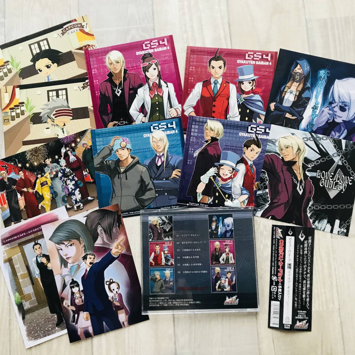 逆転裁判】ポストカード 11枚セット!アニメ まとめ売り CD風ポスト