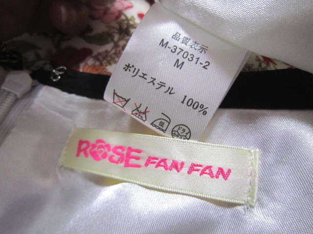 【美品】ROSE FAN FAN ローズファンファン 水玉ドット柄シフォンのチュニックワンピ Mサイズ／ふんわり体系カバー