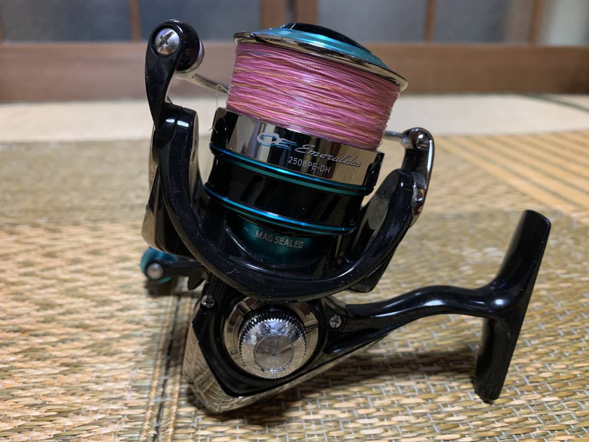 DAIWA ダイワ エメラルダス2508PE-DH スピニングリール マグシールド アオリイカ　中古品　エギング ティップラン　PE付き