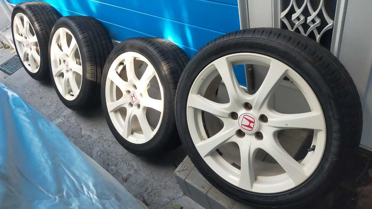 1円スタート シビックタイプR FD2 純正ホイールセット タイヤ付き 225
