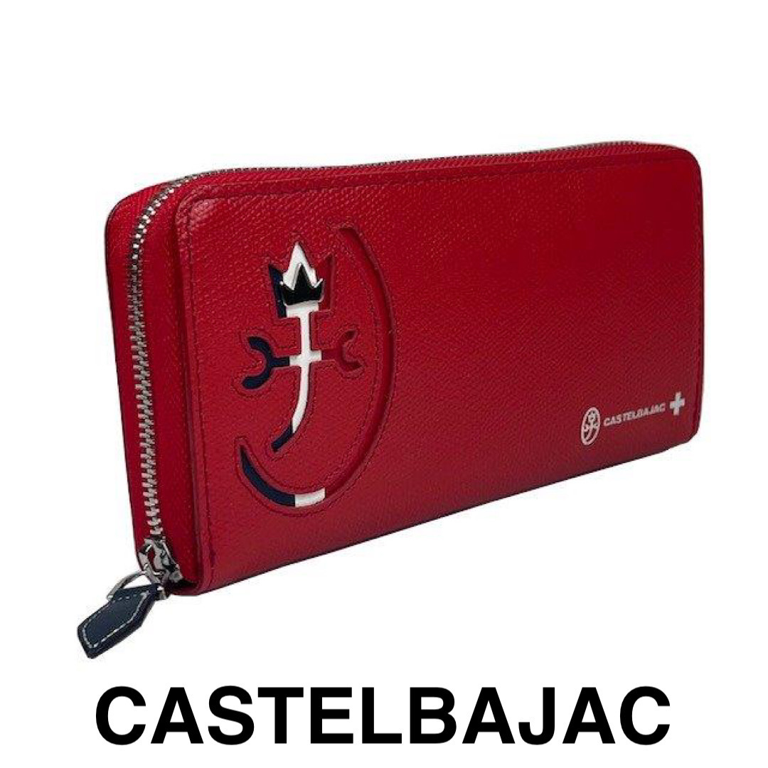 カステルバジャック　CASTELBAJAC　ラウンド財布　長財布　牛革財布　お洒落な財布　032615-3　アカ_画像1