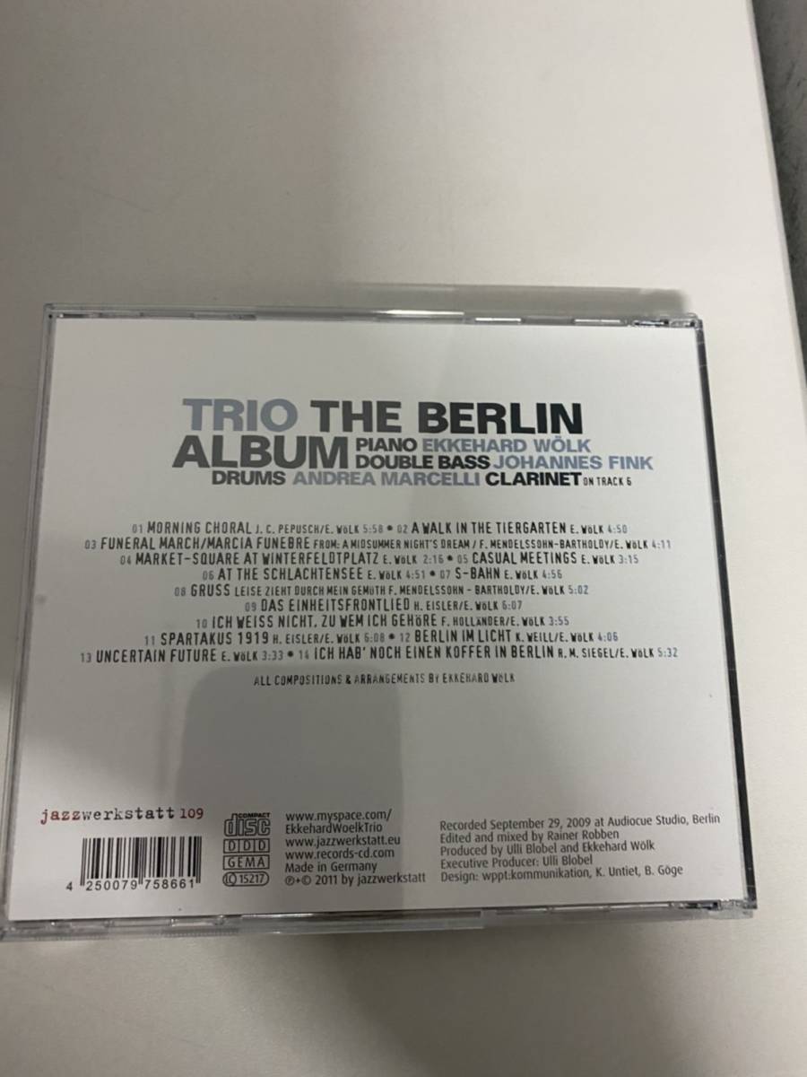 新入荷中古JAZZ CD♪ナイスTRIO作品♪The Berlin Album/Ekkehard Wolk Trio♪_画像2