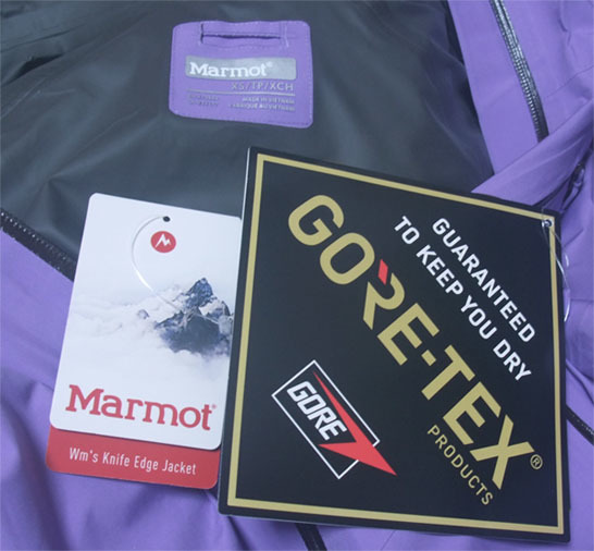 Marmot レディース ゴアテックス ジャケット ナイフエッジ XSサイズ 女性用 Gore-tex 雨具 合羽 レインジャケット トレッキング 登山