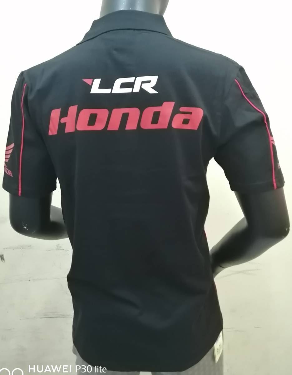 【LCR HONDA T】MotoGP オフィシャル ポロシャツ【L】 希少 BLACK （検：中上貴晶【30】 MotoGP HRC RC213V）_画像2