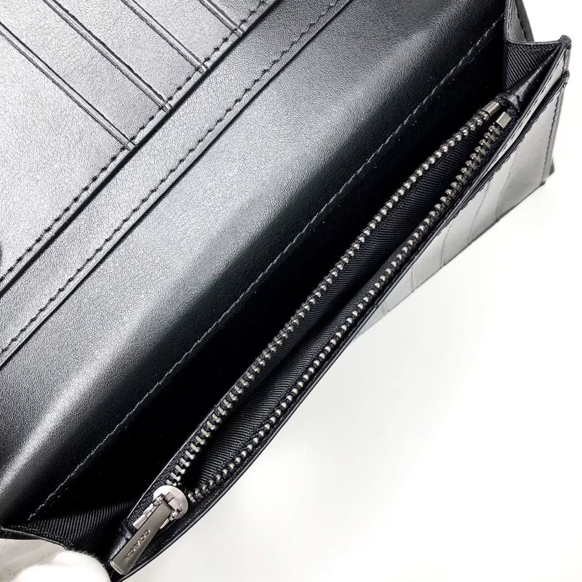 ギフトギフトcoach本革 二つ折財布 メンズ レディス エンボス加工 折り