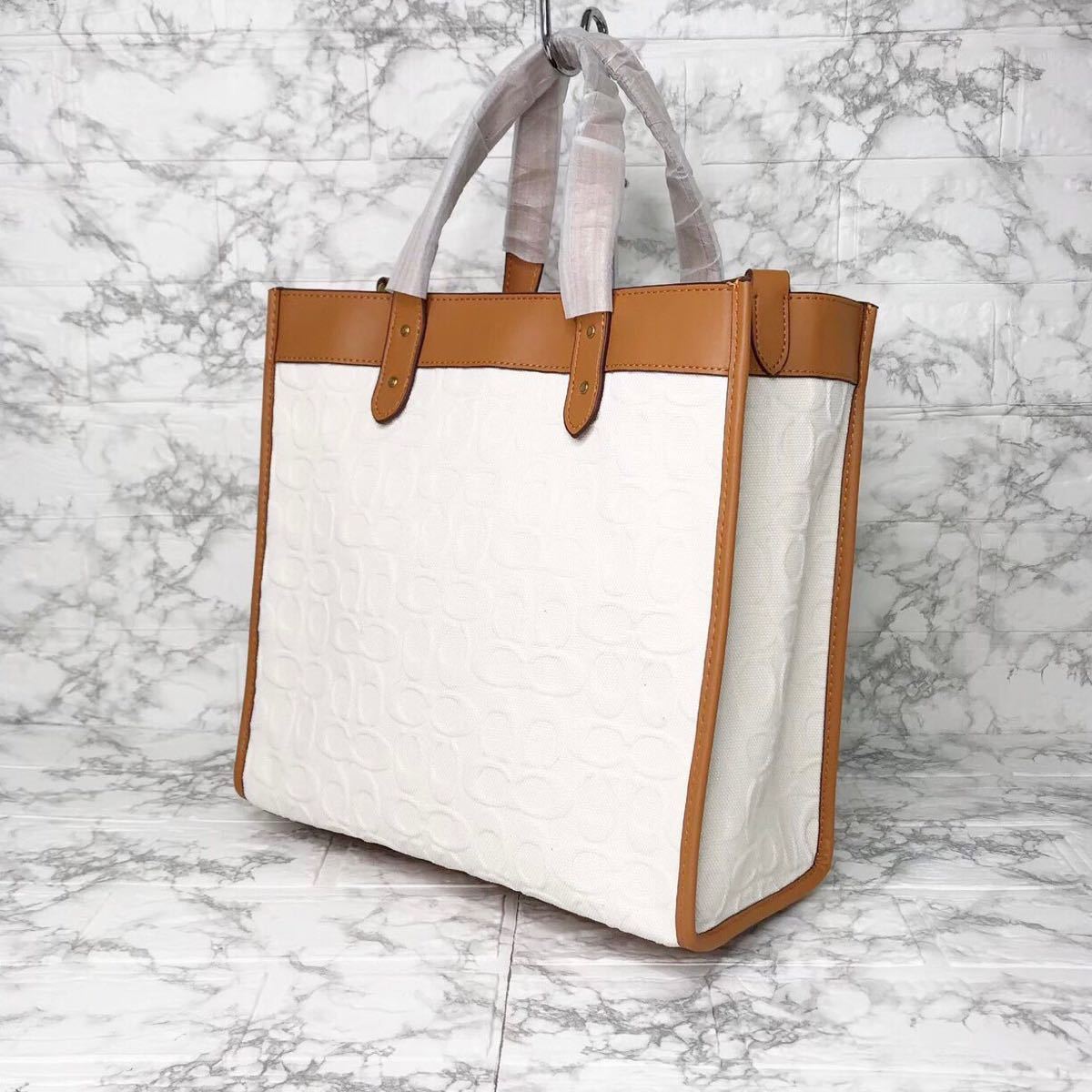 新品】COACH トートバッグ ハンドバッグ ショルダー エンボス | www