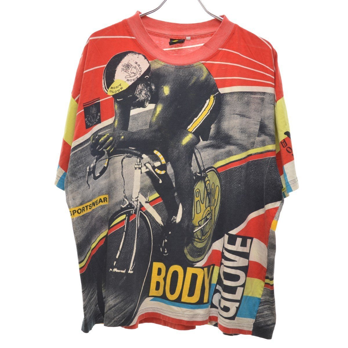 【XL】BODY GLOVE / ボディグローブ 80s 総柄プリント半袖Tシャツ vintage ビンテージ ヴィンテージ