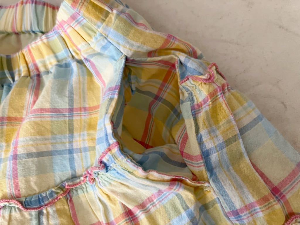 キッズ ガールズ 可愛い 半袖 Tシャツ フレアースカート 2枚セット 中古 120サイズ 子供服 女の子 夏服_画像10